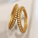 Raddhi Jewels Premium Quality Brass Rajwadi Gold Plated Set of 2 Bangles For Women/Girls