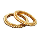 Raddhi Jewels Premium Quality Brass Rajwadi Gold Plated Set of 2 Bangles For Women/Girls