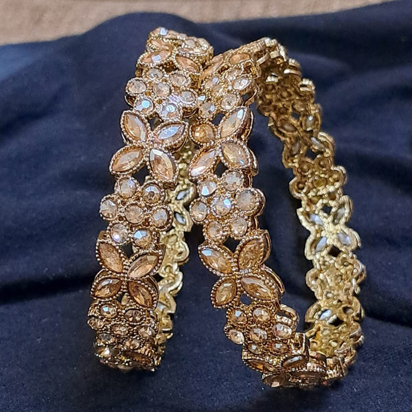 Raddhi Jewels Designer Gold Plated Set of 2 Bangles For Women/Girls