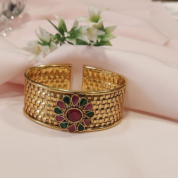 Raddhi Jewels Premium Quality Gold Plated Brass Adjustable Kada For Women