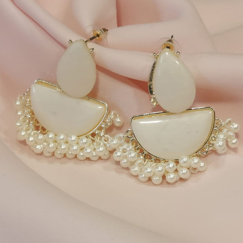 Raddhi Jewels Lastest Fashion Pearl Drop Chandbali Earrings For Women