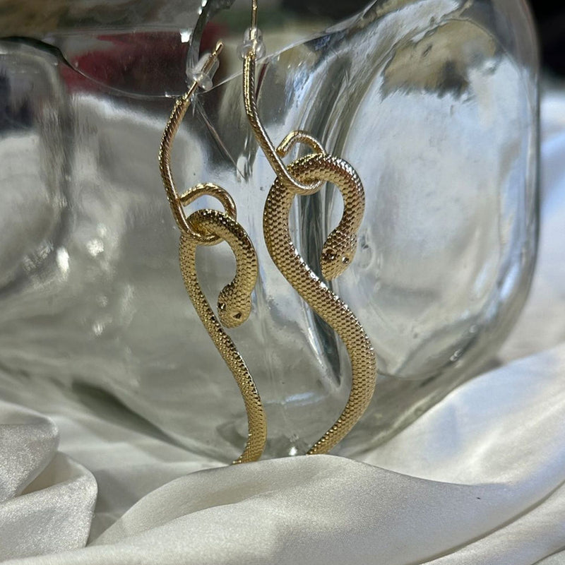 Raddhi Jewels Latest Fashion Stylish Drop Dangle Snake-Shaped Earrings For Women