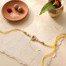 Js Fashion Pack of 3 Antique Designer Stone Rakhi High Gold