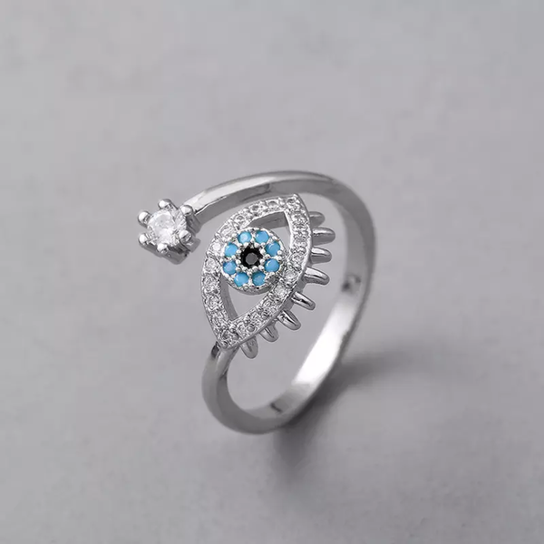 Diamond Evil Eye Ring - Zoe Lev Jewelry