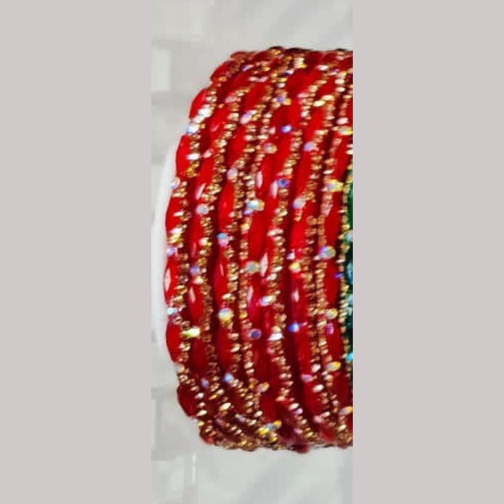 Chitra Bangles Multi Color Glass Bangle (12 Piece In One Box)