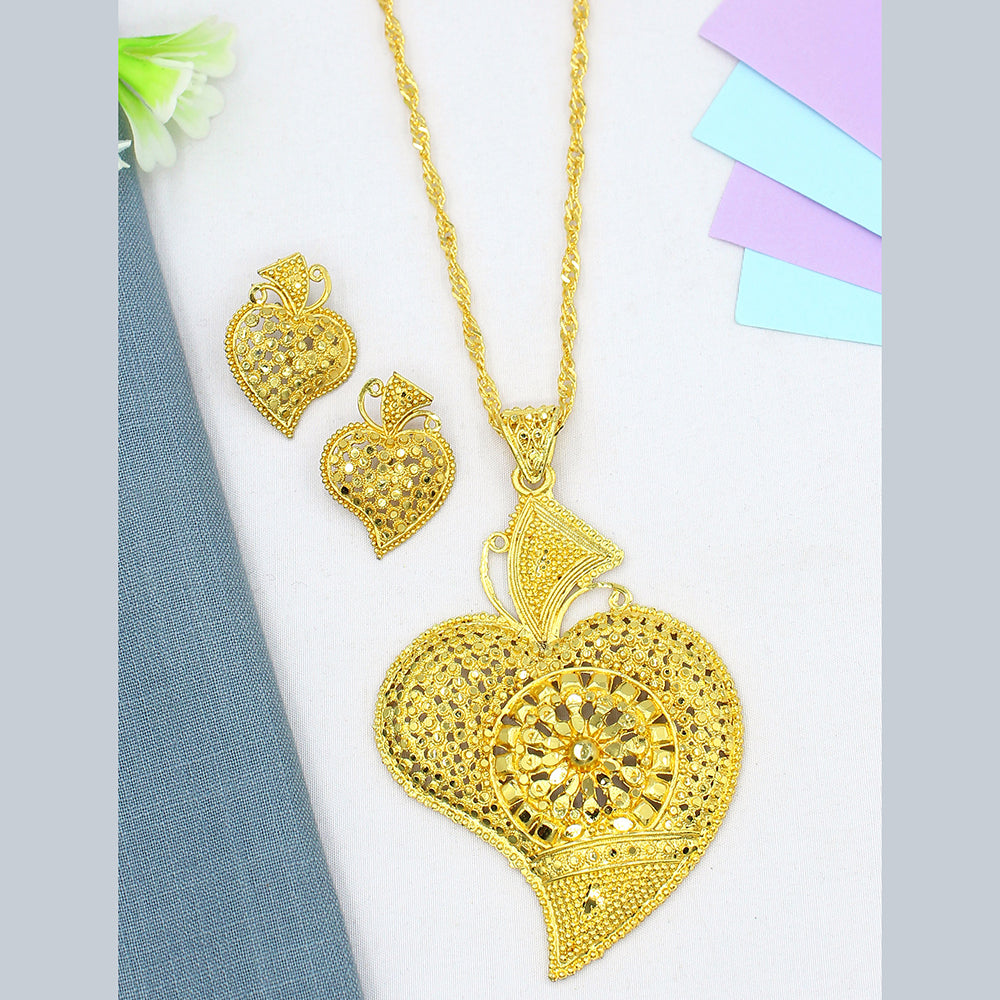 Mahavir Dye Gold Plated Pendent Set
