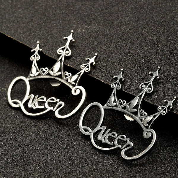 Bevy Pearls Oxidised Plated Queen Earrings