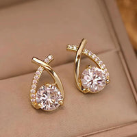 Bevy Pearls Austrian Stone Assorted Design Studs Earrings 