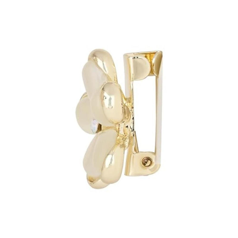 Etnico Gold Plated Latest Fashion Stylish White Pearl Floral Brooch/Lapel Pin For Women/Girls (SM67)