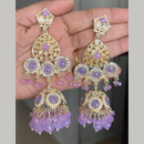 ShringarStreet Gold Plated Pota Stone And Beads Jhumki Earrings