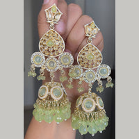 ShringarStreet Gold Plated Pota Stone And Beads Jhumki Earrings