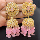 ShringarStreet Gold Plated Kundan And Beads Jhumki Earrings