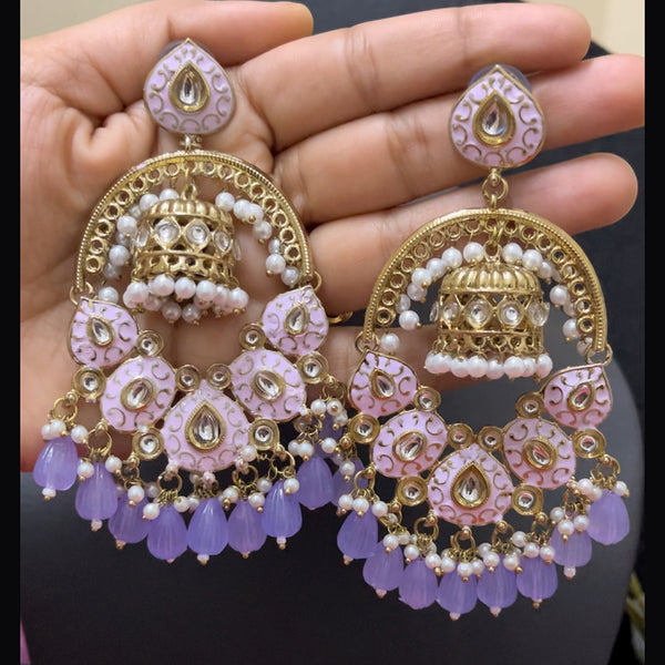 ShringarStreet Mehndi Polish Meenakari And Beads Dangler Earrings