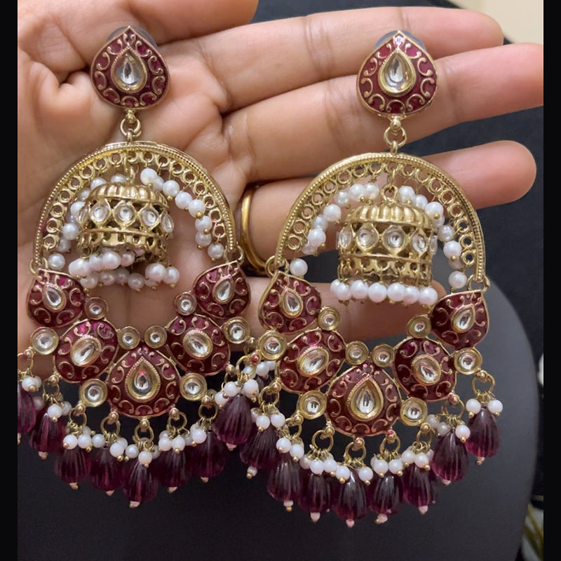 ShringarStreet Mehndi Polish Meenakari And Beads Dangler Earrings