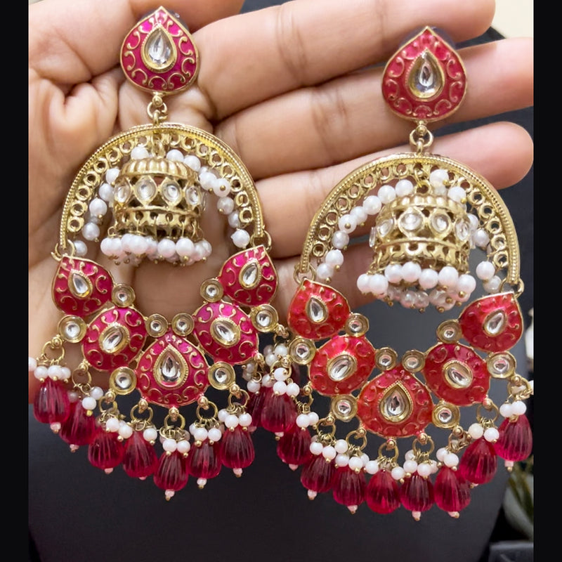 ShringarStreet Mehndi Polish Meenakari And Beads Dangler Earrings