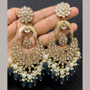 ShringarStreet Gold Plated Kundan Stone And Pearl Dangler Earrings