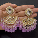 ShringarStreet Gold Plated Kundan Stone And Beads Dangler Earrings