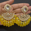 ShringarStreet Gold Plated Kundan Stone And Beads Dangler Earrings