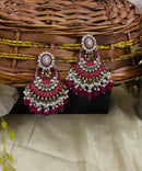 ShringarStreet Gold Plated Kundan Stone Pearl And Beads Dangler Earrings