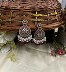 ShringarStreet Gold Plated Kundan Stone Pearl And Beads Dangler Earrings