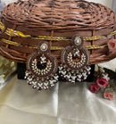 ShringarStreet Gold Plated Kundan Stone Pearl And Beads Dangler Earrings