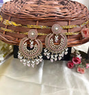 ShringarStreet Gold Plated Kundan Stone Pearl And Beads Dangler Earrings