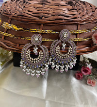 ShringarStreet Gold Plated Kundan Stone Pearl And Beads Dangler Earrings