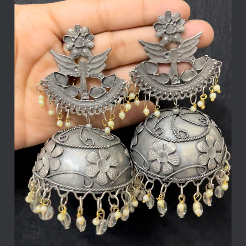 Shringarstreet Oxidised Plated Jhumki Earrings