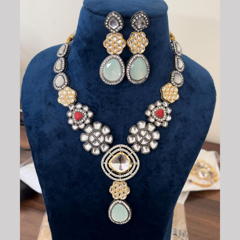 Shringarstreet 2Tone Plated Kundan Necklace Set