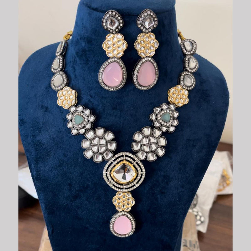 Shringarstreet 2Tone Plated Kundan Necklace Set