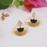 Tarohi Jewels Stainless Steel Half Circle Hoops Earring