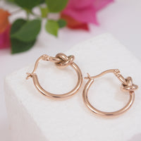 Tarohi Jewels Stainless Steel Knot Hoops Earring