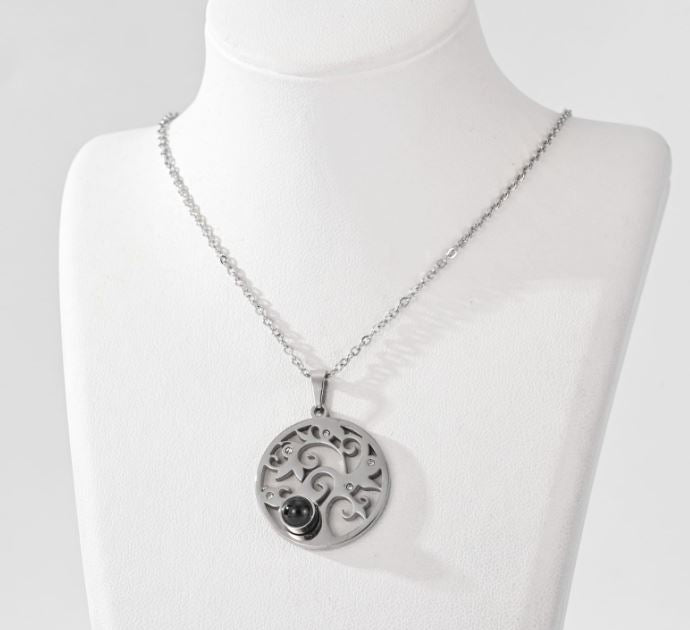 Tarohi Jewels Stainless Steel Tree Projection Pendent Necklace - STNK 5016