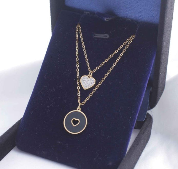 Tarohi JewelsStainless Steel Gold Plated Tri Coin Necklace- STNK 3988