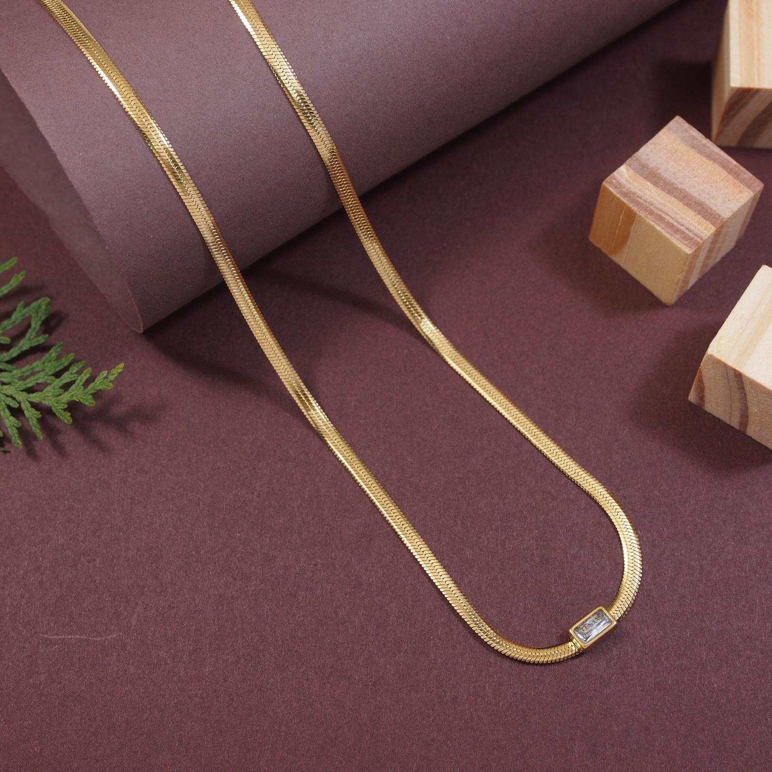 Tarohi Jewels Stainless Steel  Necklace