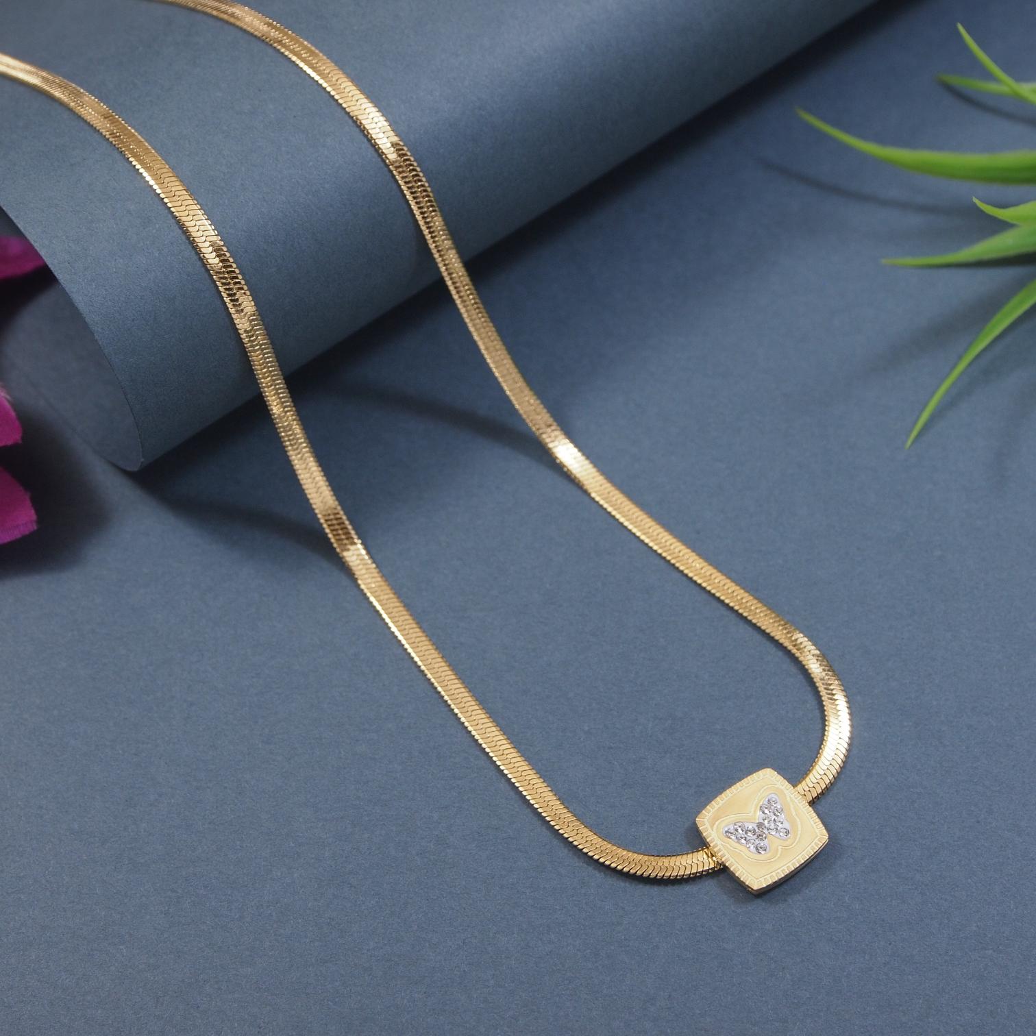 Tarohi Jewels Stainless Steel  Necklace