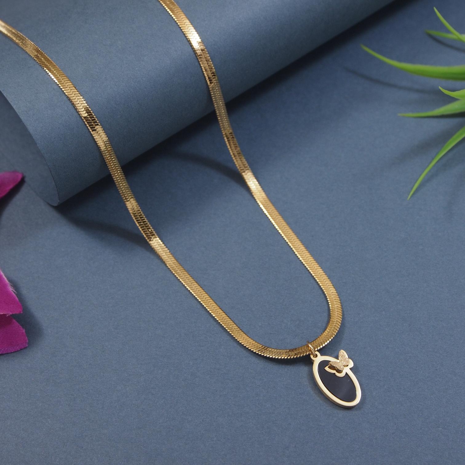 Tarohi Jewels Stainless Steel  Necklace