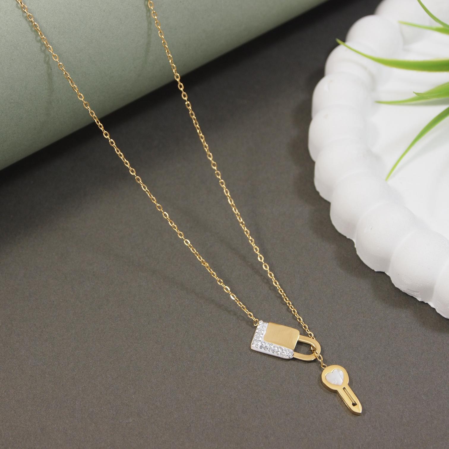 Tarohi Jewels Stainless Steel  Necklace