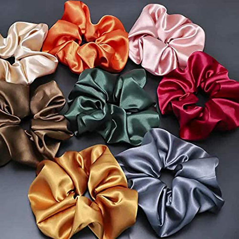 Subhag Alankar MultiColor Trendy combo set of 12 scrunchies in different colors