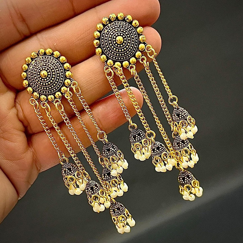 Party Wear Kundan Drop Earrings for Women and Girls - Mrigangi