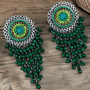 Bevy Pearls Elegant Oxidised Plated Ghungroo Dangler Earrings