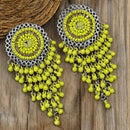 Bevy Pearls Elegant Oxidised Plated Ghungroo Dangler Earrings