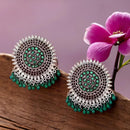 Bevy Pearls Austrian Stone And Pearl Elegant Dangler Earrings