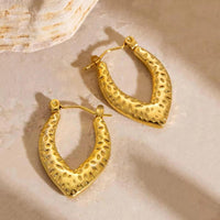 Bevy Pearls Modern Wave Design Hoop Earrings
