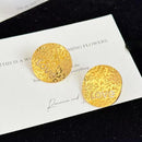 Bevy Pearls Quilted Finish Stud Earrings