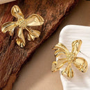 Bevy Pearls Quilted Finish Stud Earrings