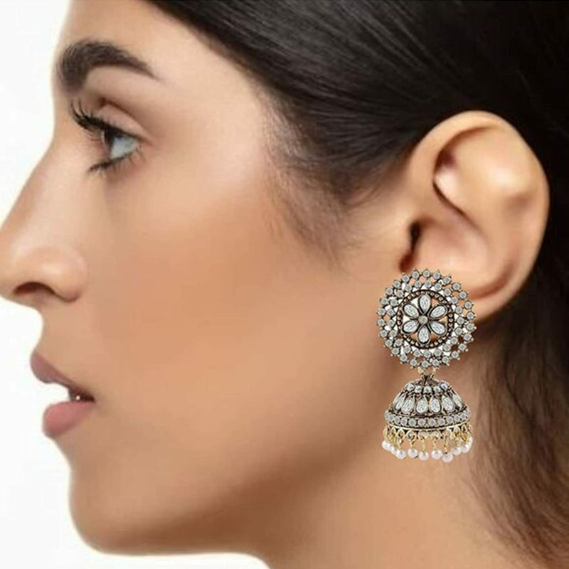 Subhag Alankar White Attractive Kundan earrings For Girls and Women