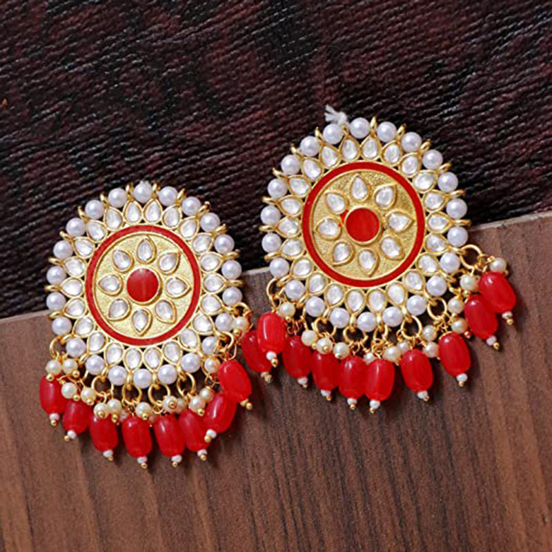 Famous Designer Brand Top Quality Red Large Circle Ear Clip Big Earrings  For Women Vintage Luxury Jewelry Runway Trend 2022