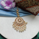 Arham Gold Plated Polki Kundan And Meenakari Pearl Beads Maangtikka 