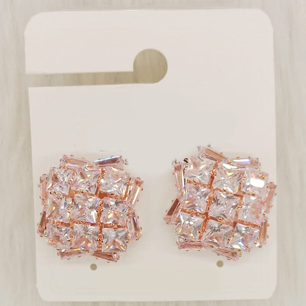 Dhwani Trendy Sparkle American Diamond Stud Earrings (Pack of 20)